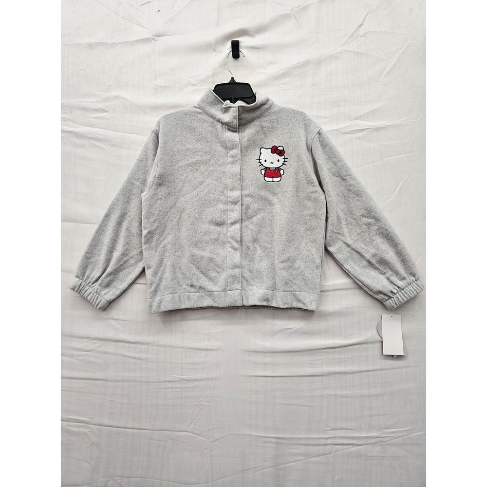 Hello Kitty and Friends Kids XL 14 Gray Fleece Jacket Kindness Matters‎ Sanrio